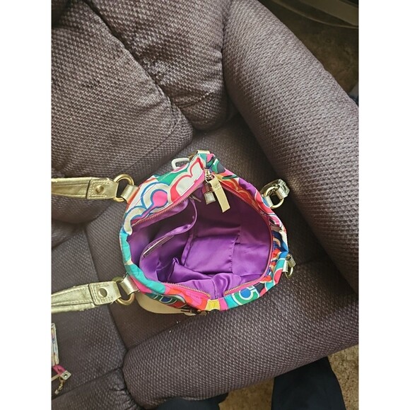 Coach F21361 Poppy Pop Signature C Spotlight Tote Hand/Shoulder Multicolored Bag - Picture 13 of 16